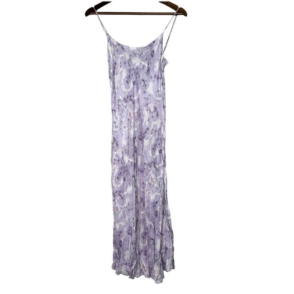 J. Crew Lavender Field Flora Obscura X Cupro Silk Blend Slip Midi Dress 2 Purple - Picture 2 of 15